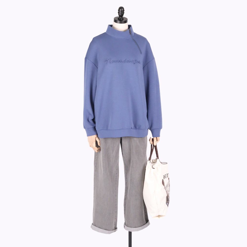 C`EST MOIJEU  簡約造型立體字母浮雕上衣