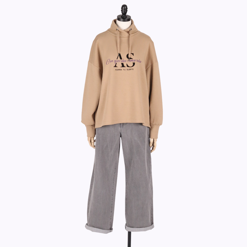 C`EST MOIJEU  率性簡約造型字母印花上衣