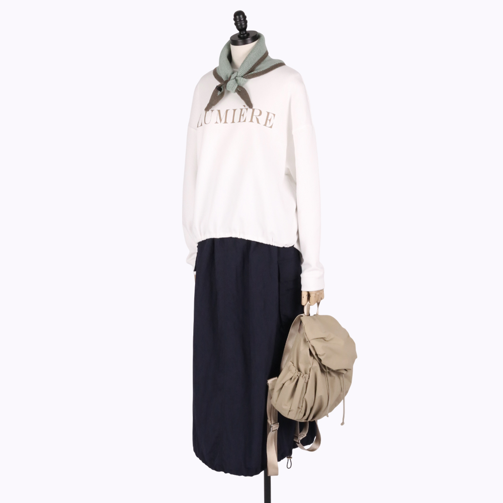 C`EST MOIJEU 簡約休閒字母圖案印花上衣