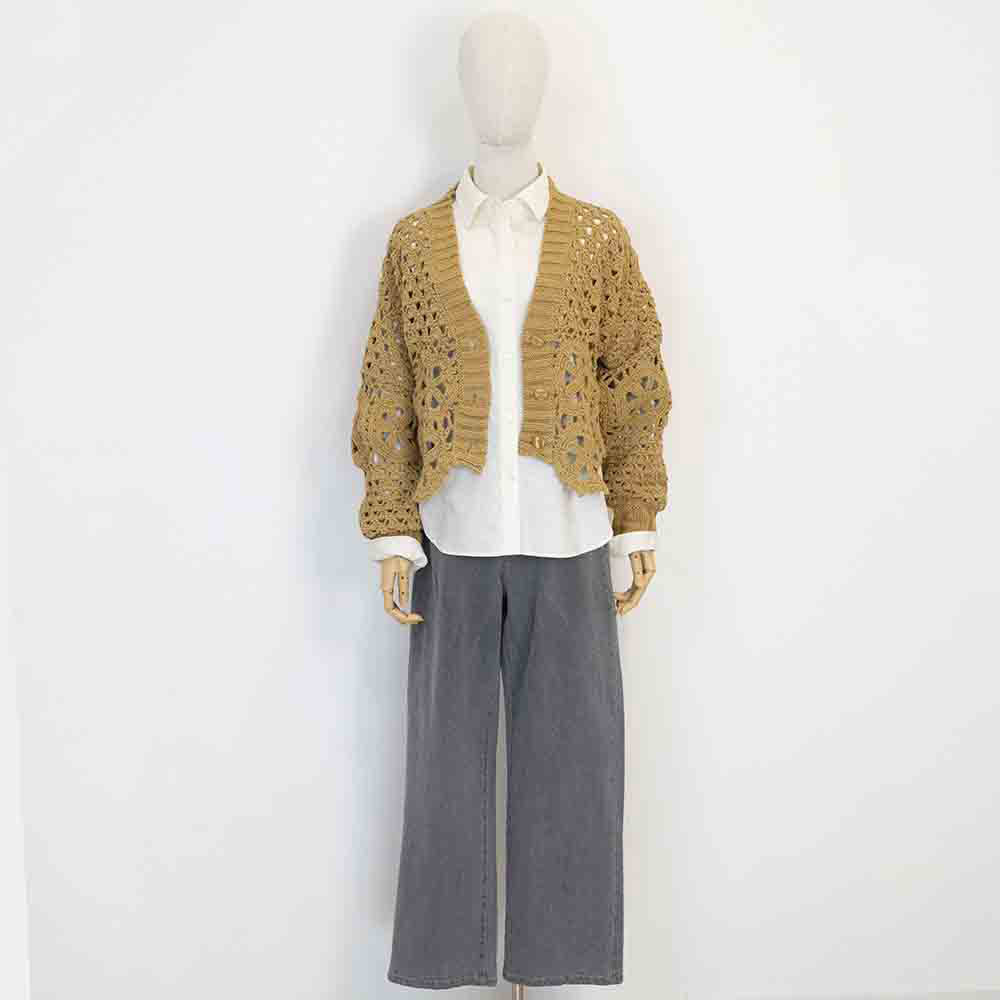 MIDIUMISOLID  古典氣質麻花針織外套