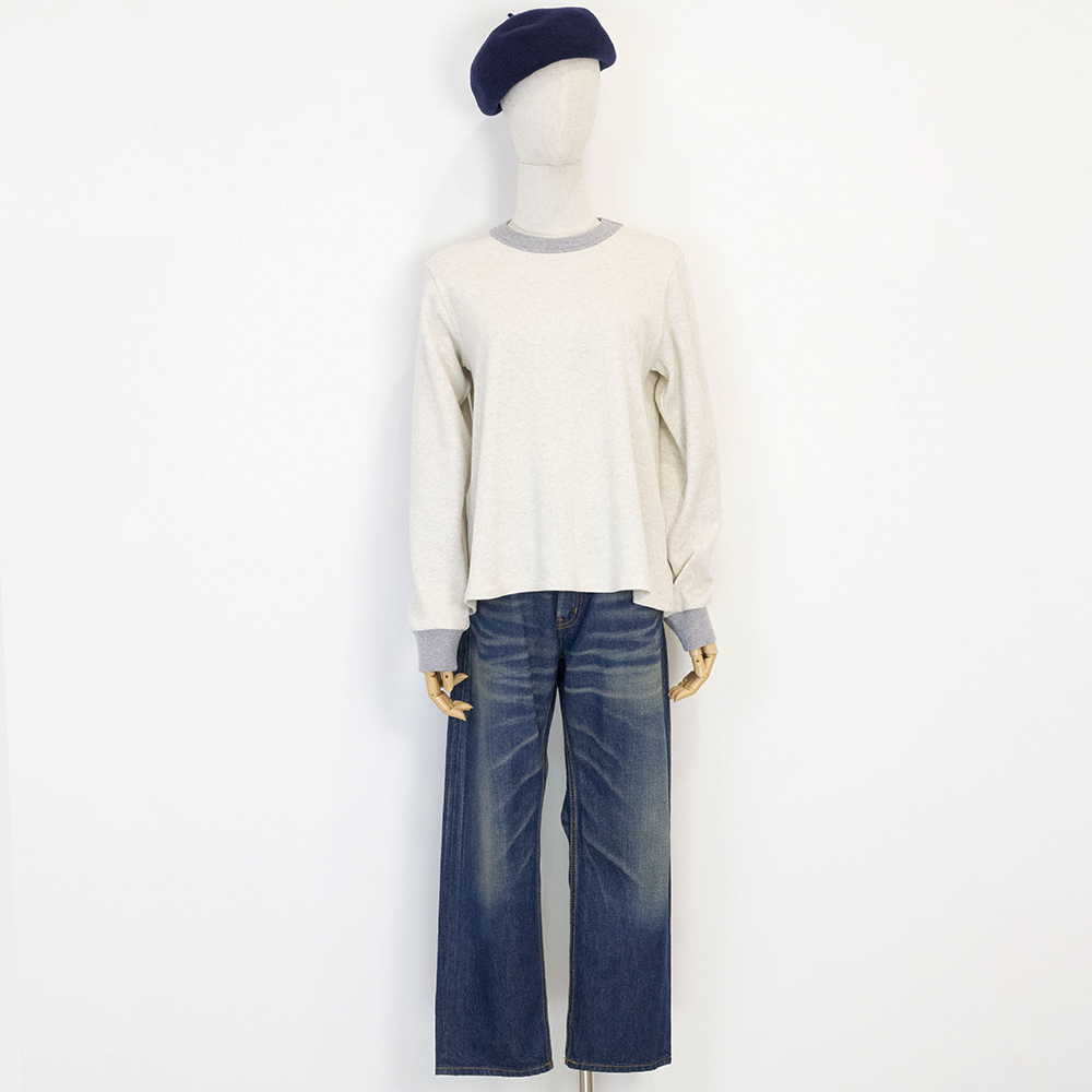 mizuiroind  休閒簡約異素材剪接上衣