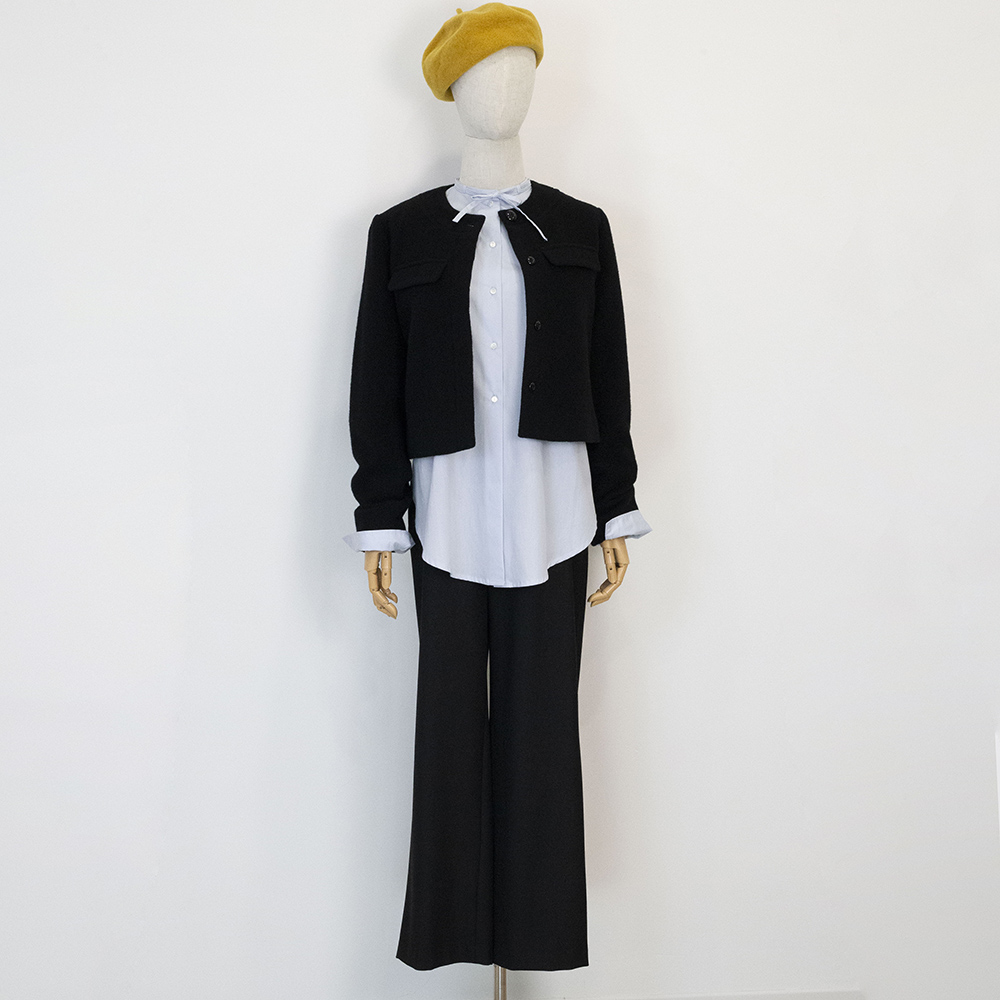 mizuiroind  氣質優雅綁帶領襯衫