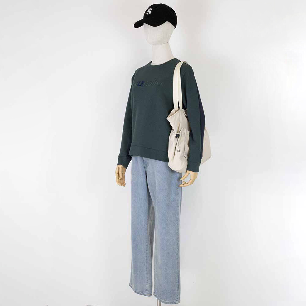 ARIES 個性休閒雙面跳色立體字母刺繡上衣