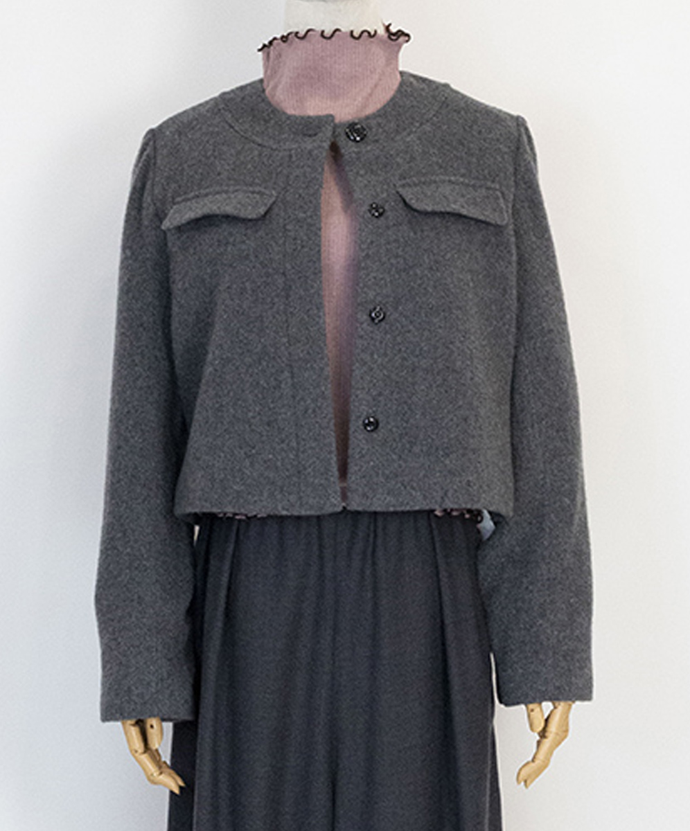 MIDIUMIDOLID  都會優雅小香風毛呢外套