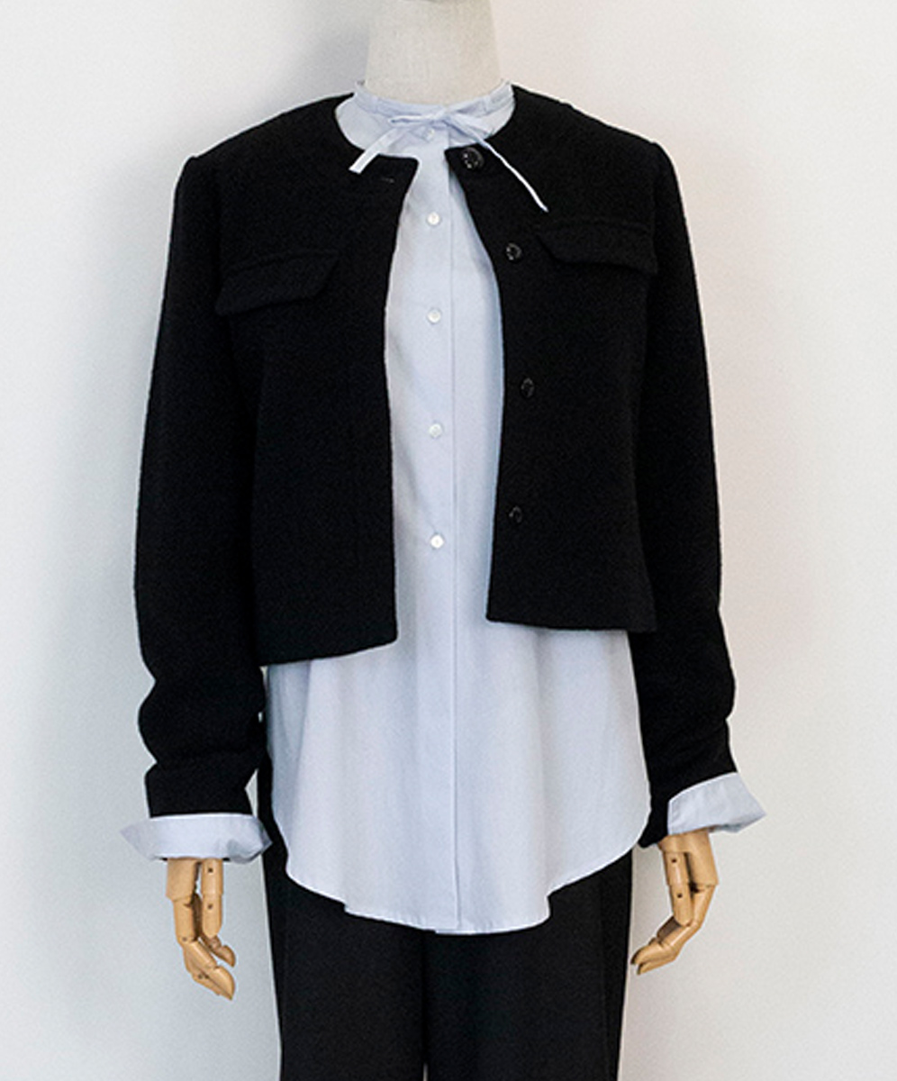 mizuiroind  氣質優雅綁帶領襯衫