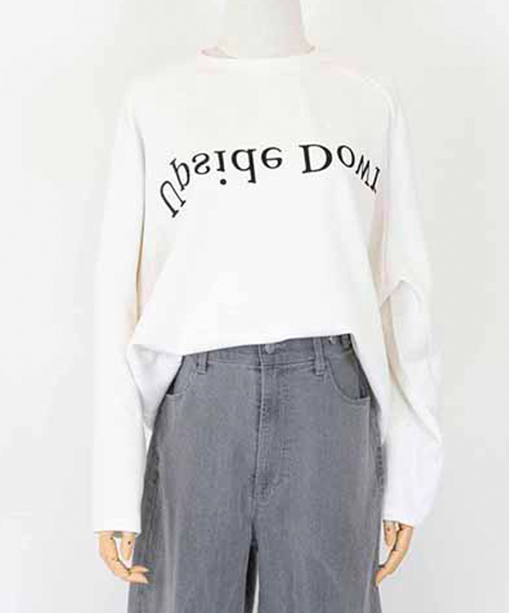 KARO  休閒簡約字母圖案植絨上衣