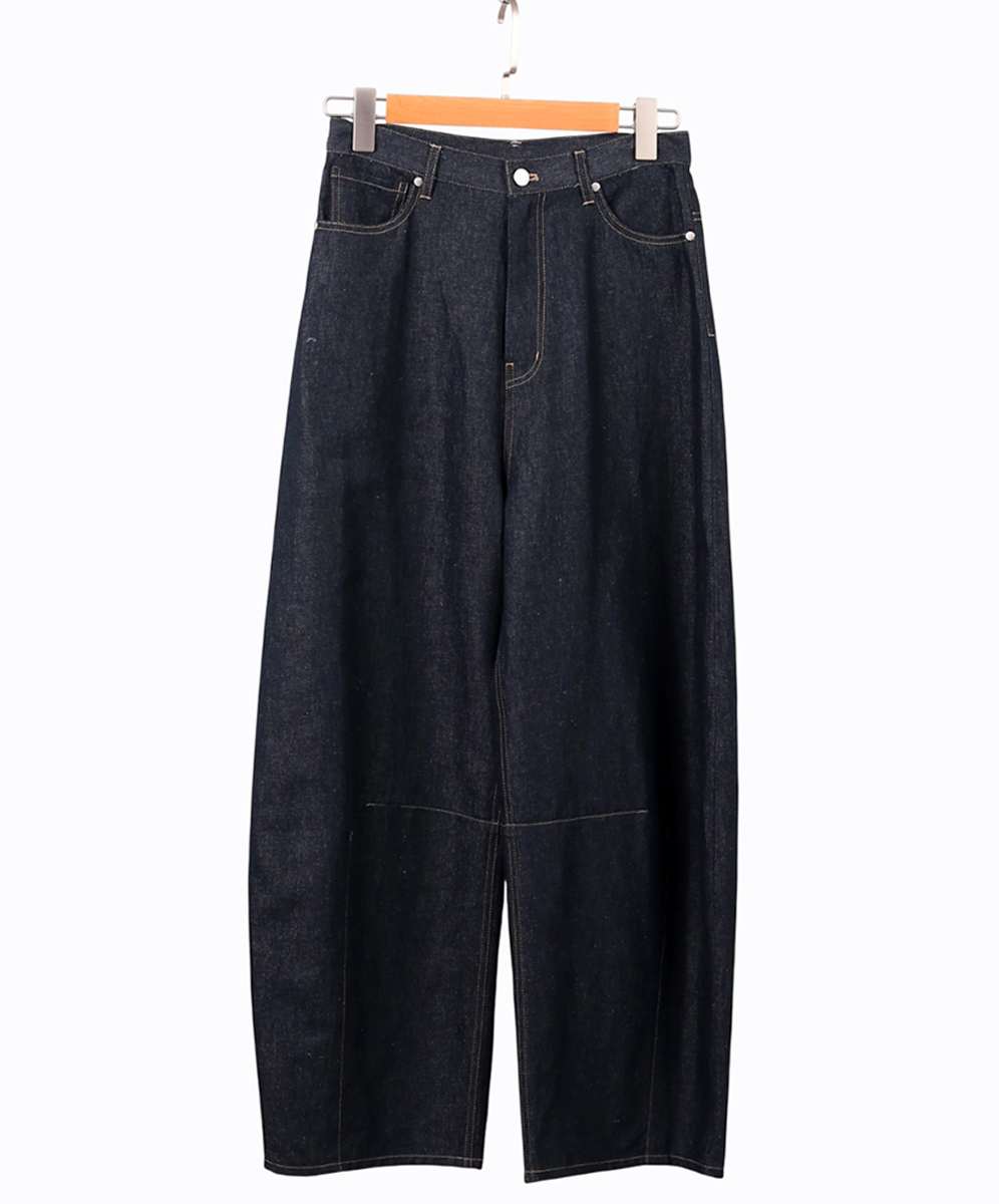 C`EST MOIJEU  率性俐落剪接彎刀褲