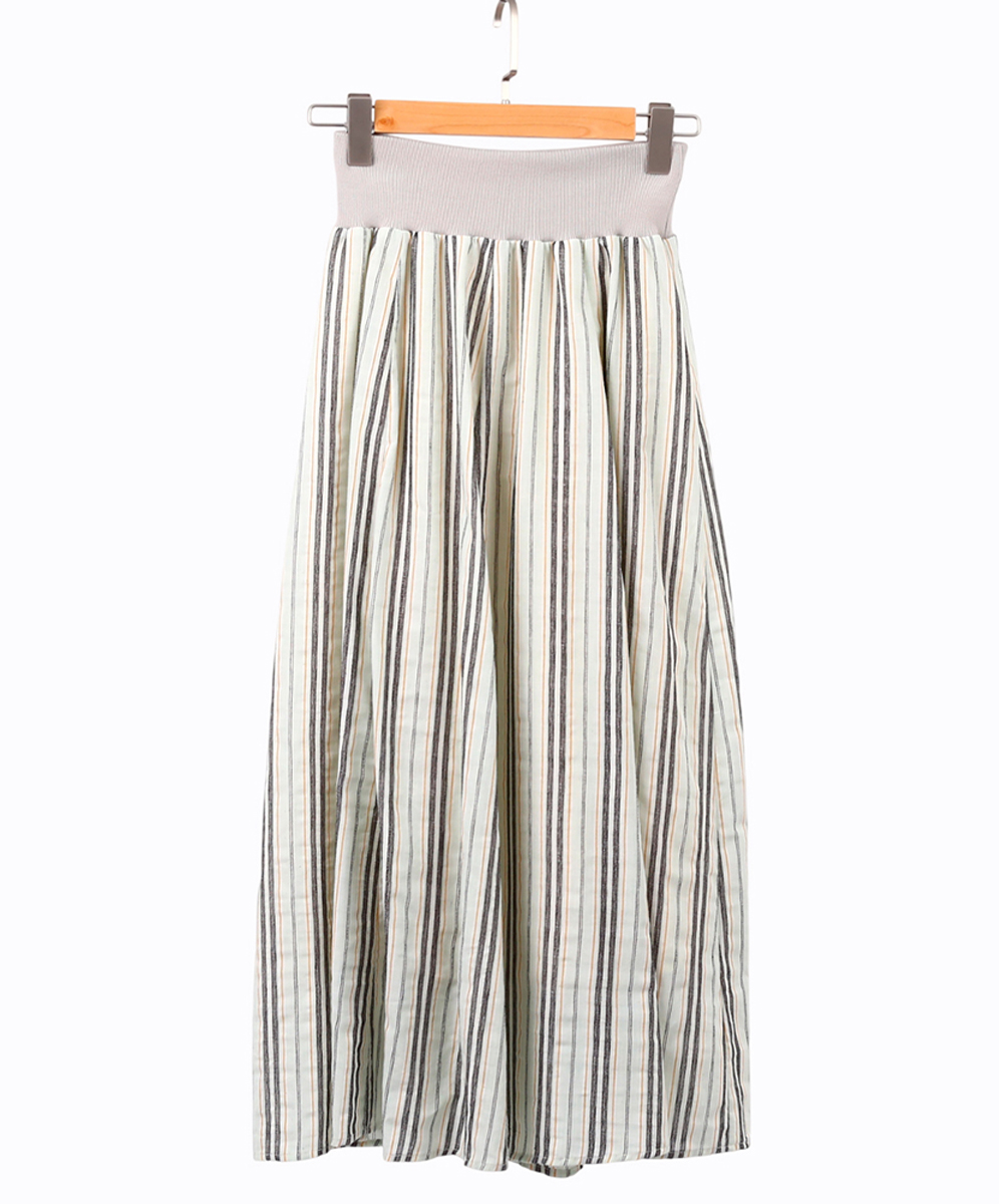 C`EST MOIJEU 俏麗輕柔條紋印花裙