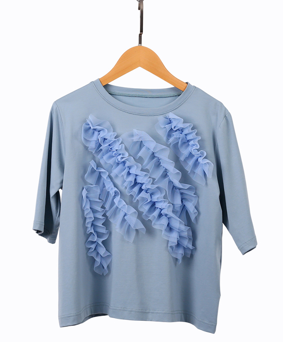 C`EST MOIJEU  甜美浪漫網紗造型裝飾上衣