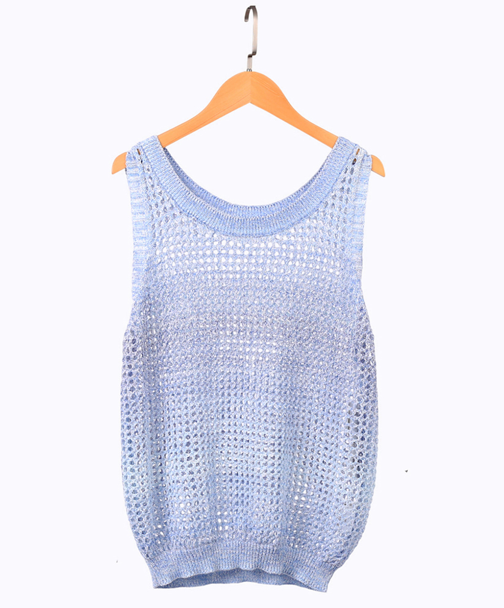 C`EST MOIJEU  亮麗簡約洞洞網針織背心