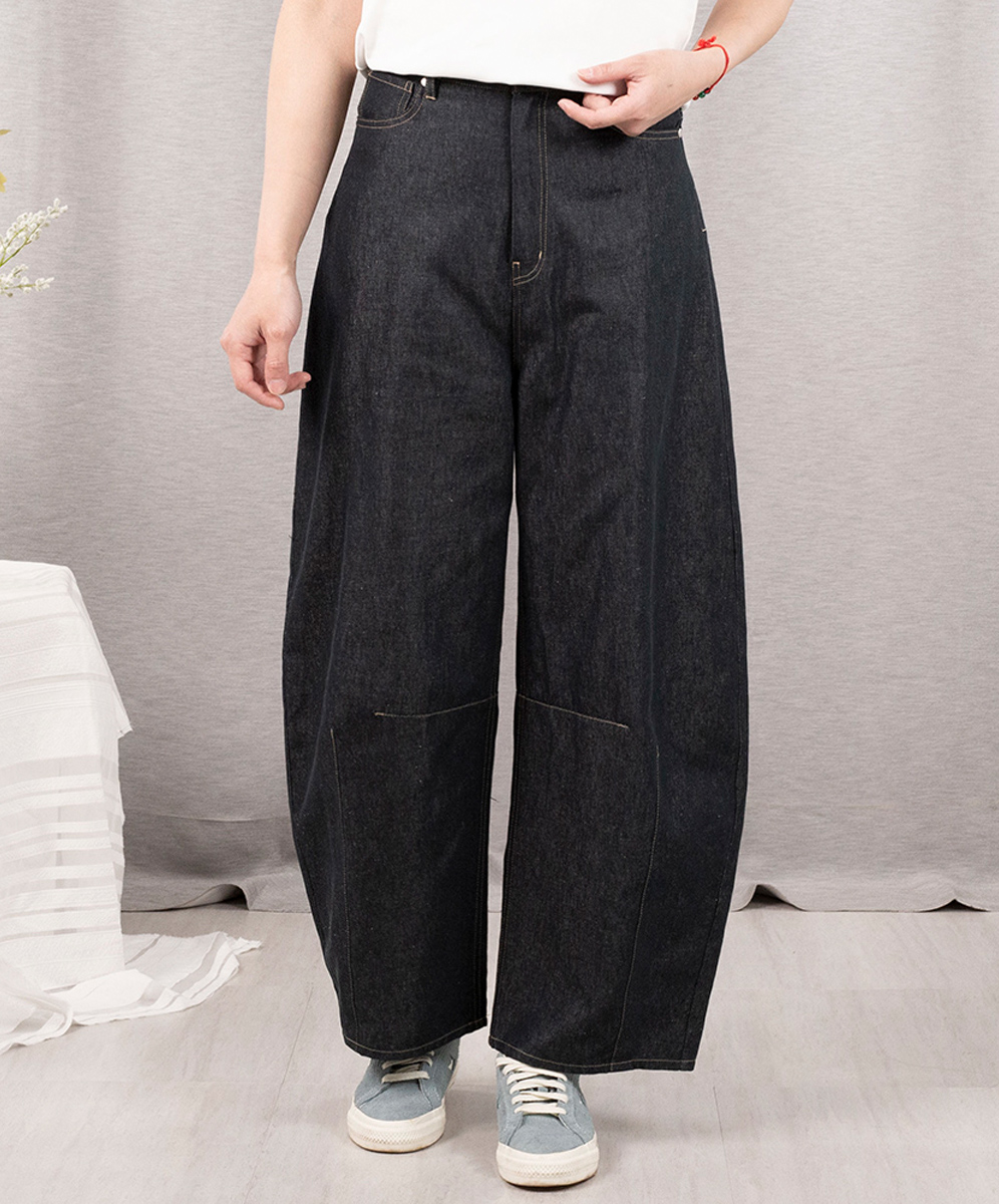 C`EST MOIJEU  率性俐落剪接彎刀褲