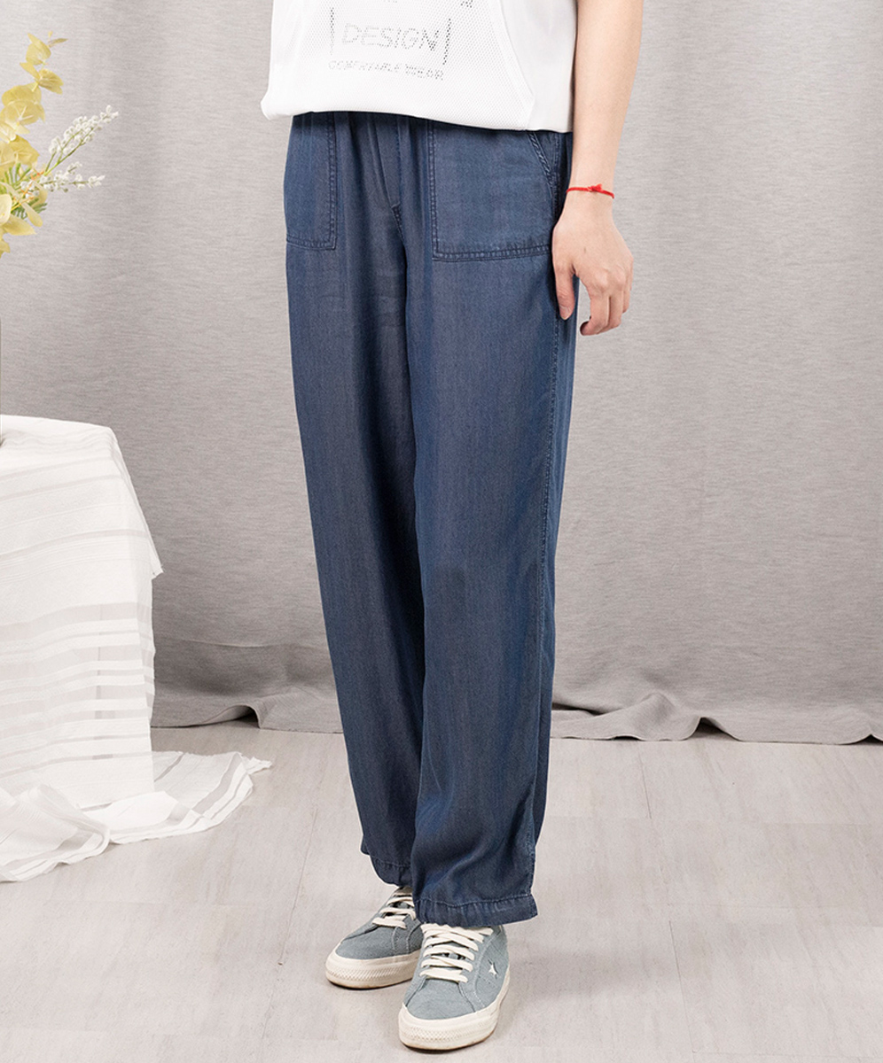 KARO  率性休閒軟料丹寧褲