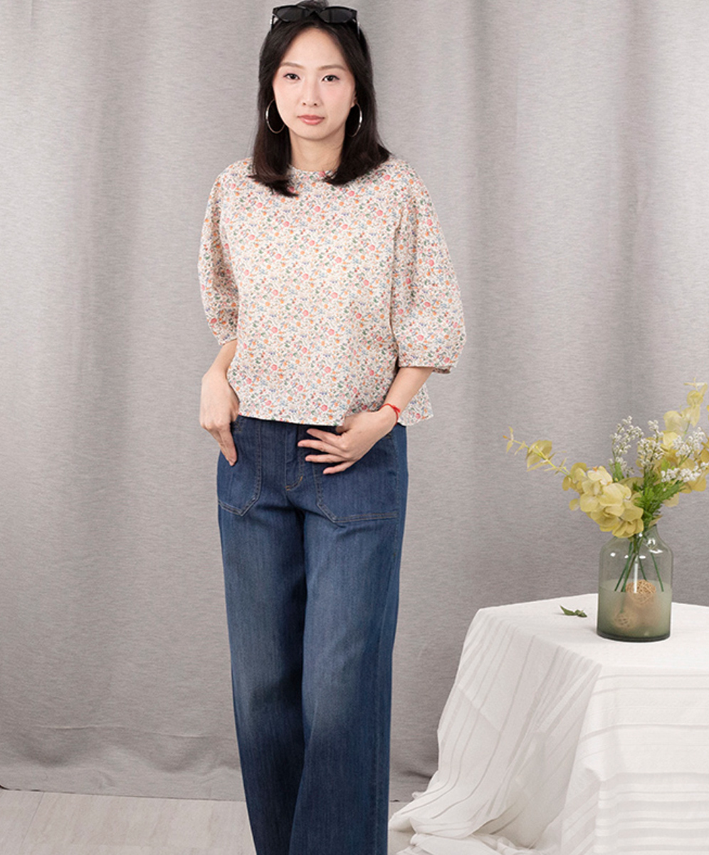 C`EST MOIJEU  甜美小碎花印花圖案襯衫