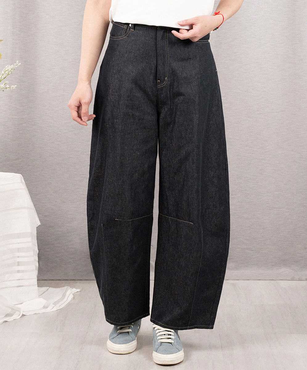 C`EST MOIJEU  率性俐落剪接彎刀褲