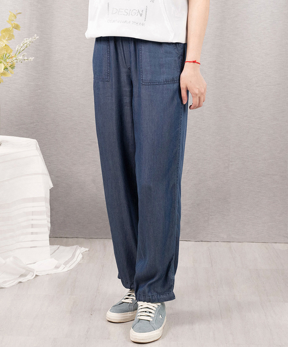 KARO  率性休閒軟料丹寧褲