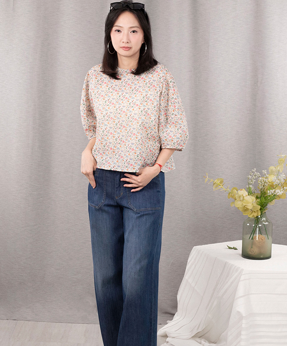 C`EST MOIJEU  甜美小碎花印花圖案襯衫