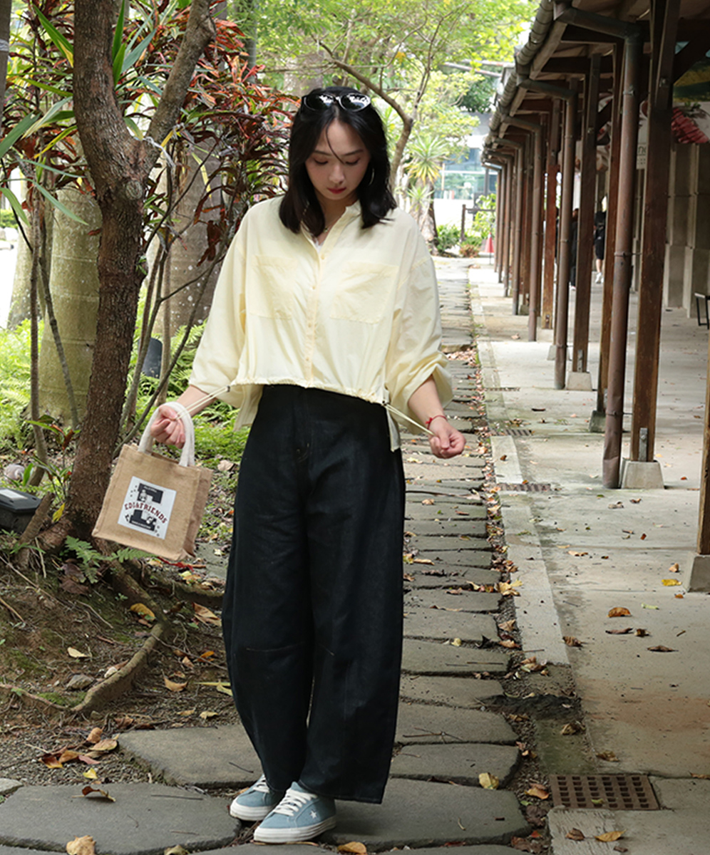 C`EST MOIJEU  簡約率性無領造型襯衫