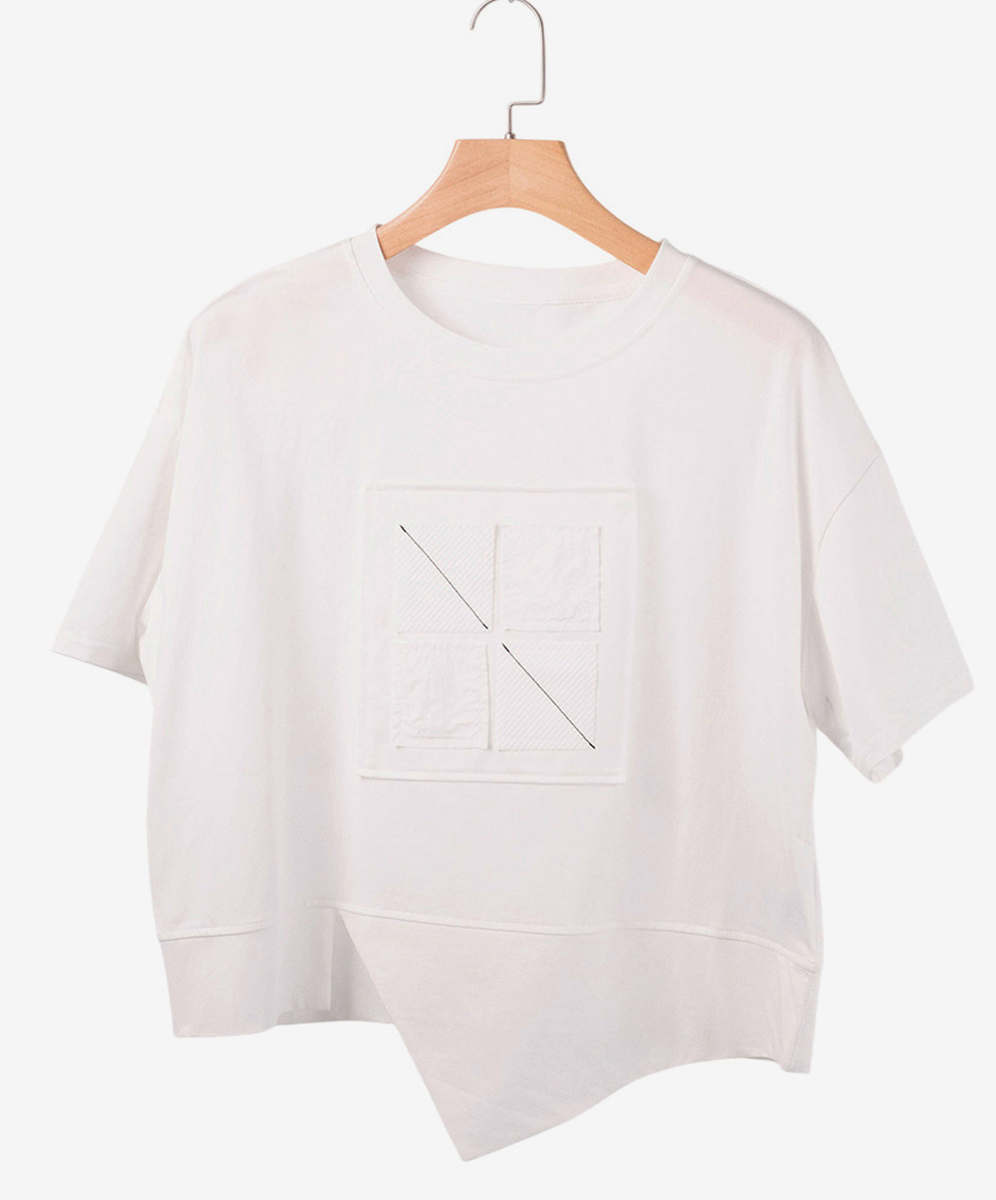ARIES  簡約貼布圖案造型上衣