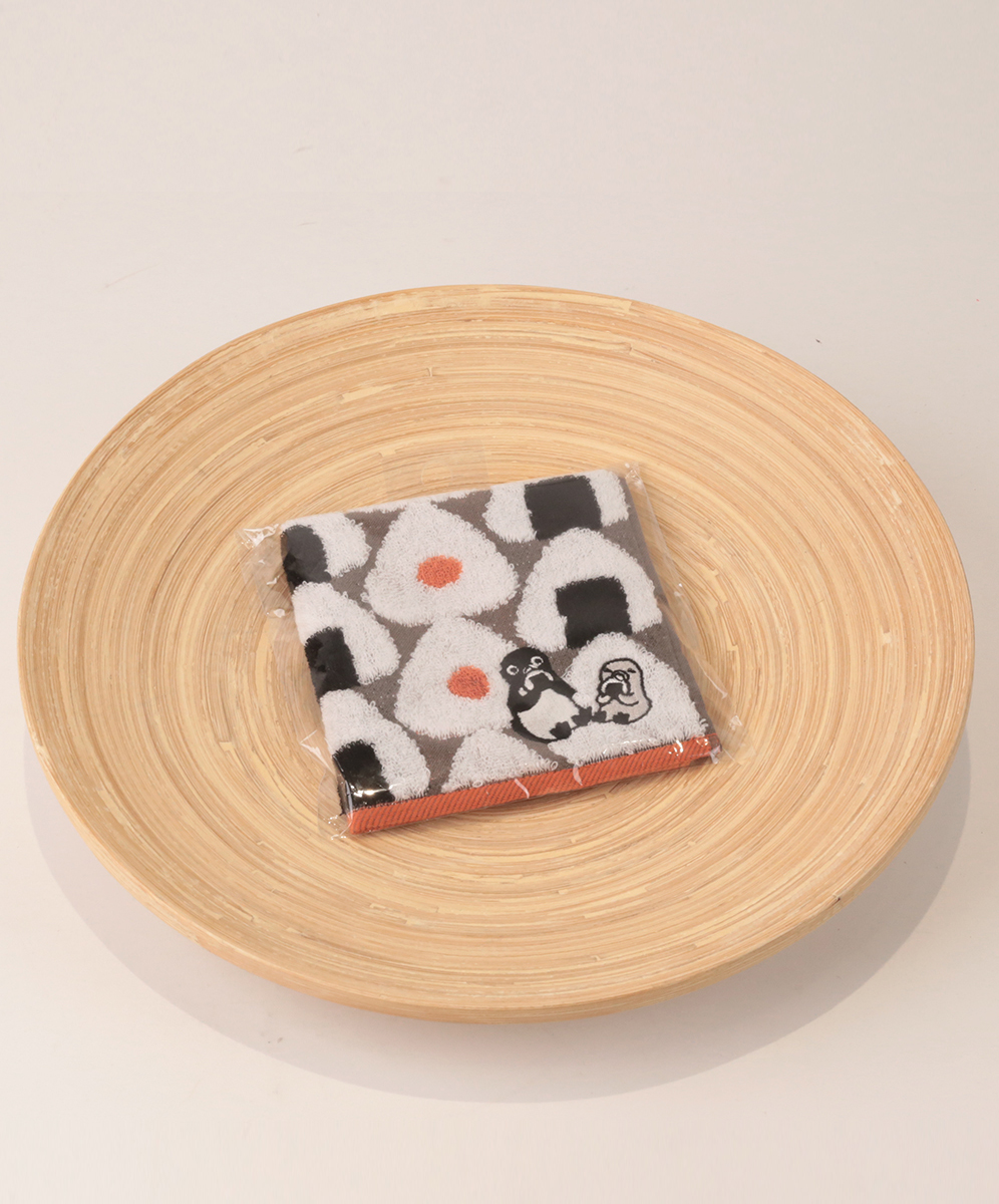 YINHWA Suica刺繡圖案蓬鬆日式飯糰圖案手帕/小方巾